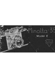 Minolta 35 manual. Camera Instructions.